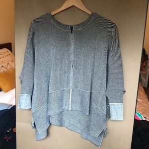 Cabi Black and white striped sweater/jacket